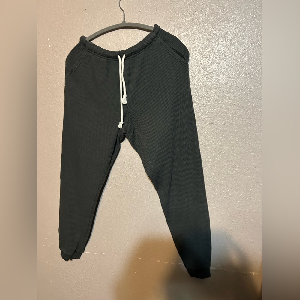 Aerie Charcoal Textured Joggers